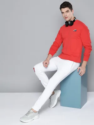 Alcis Men Red Solid Sweatshirt