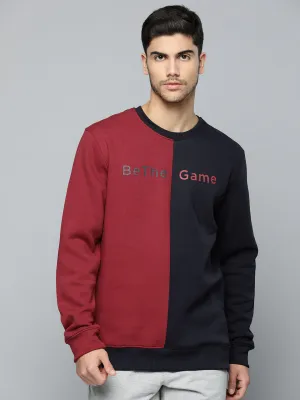 Alcis Men Typography Printed Colourblocked Sweatshirt