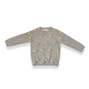 Allover Pom Poms Wooly Sweater