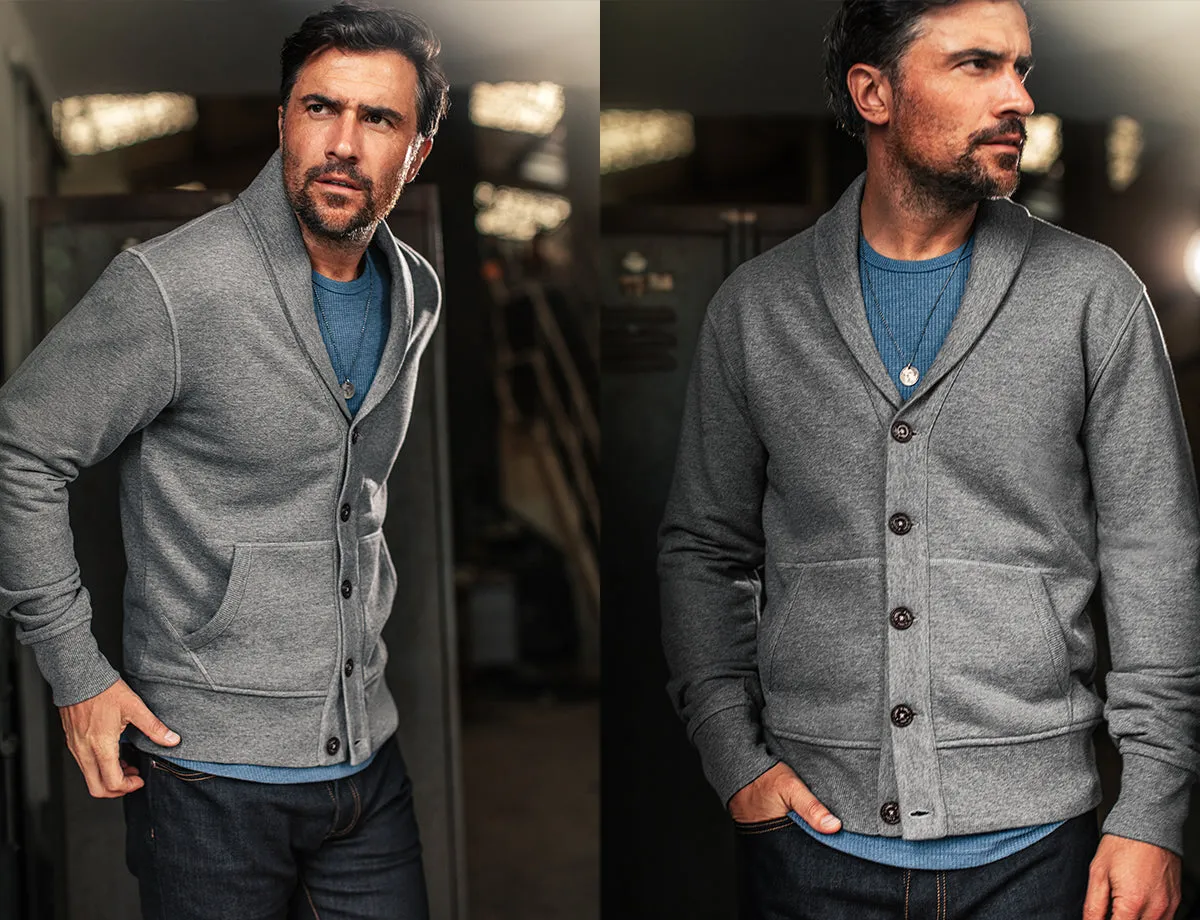 &SONS Cornell Cardigan Grey Marl