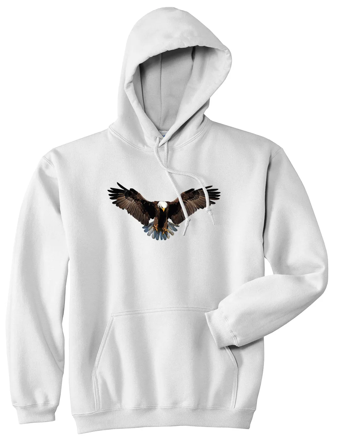 Bald Eagle Wings Spread Mens Pullover Hoodie