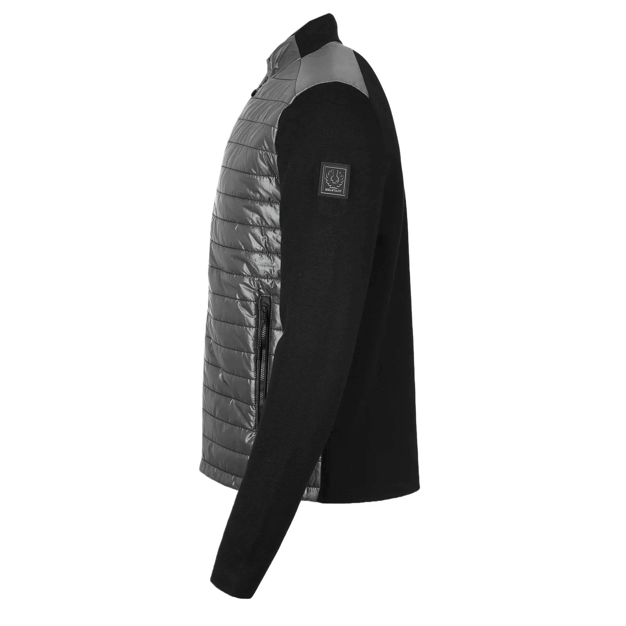 Belstaff Veer Zip Cardigan Knitwear in Black