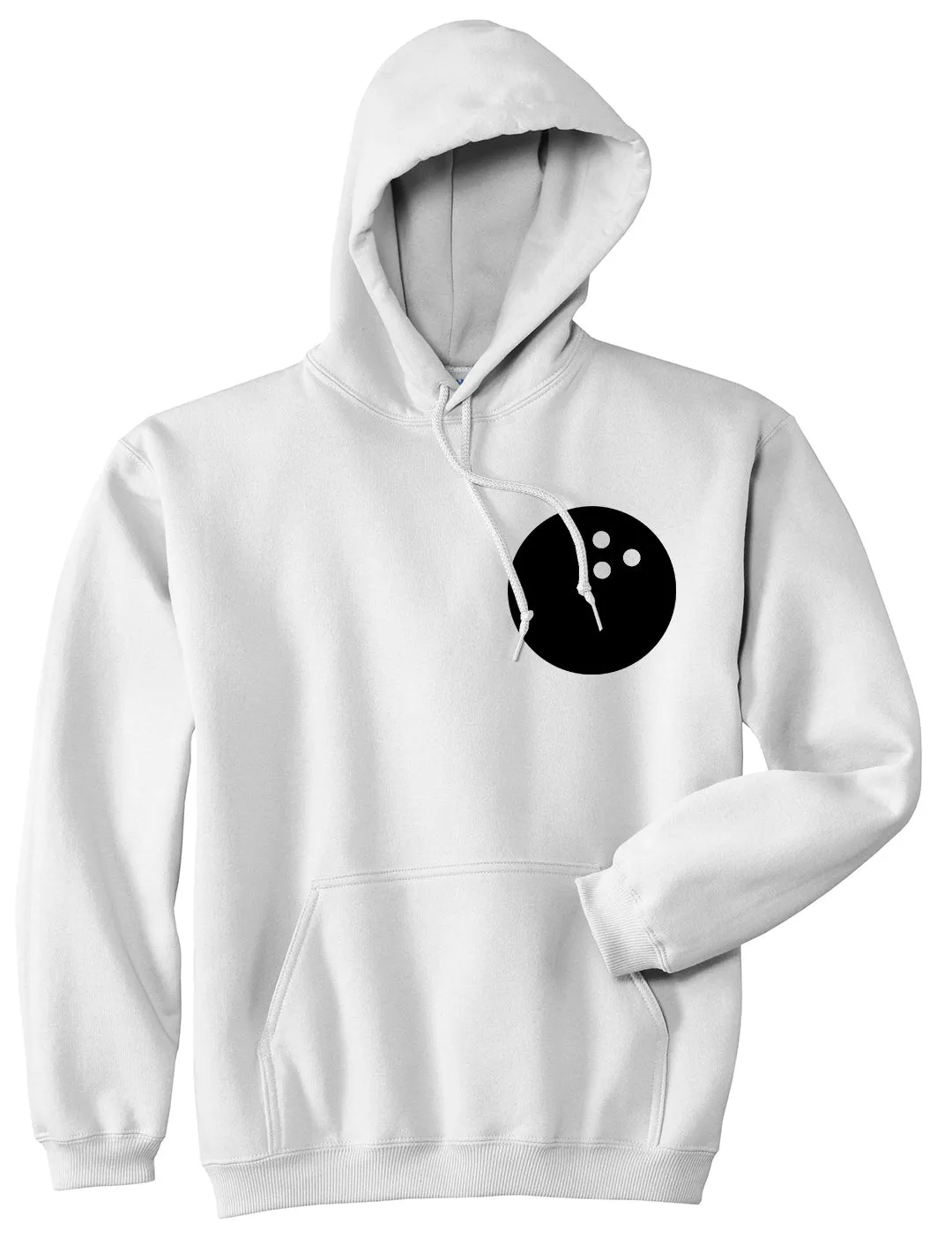 Bowling Ball Chest Mens Pullover Hoodie