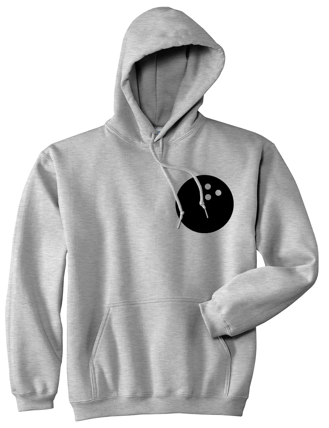 Bowling Ball Chest Mens Pullover Hoodie