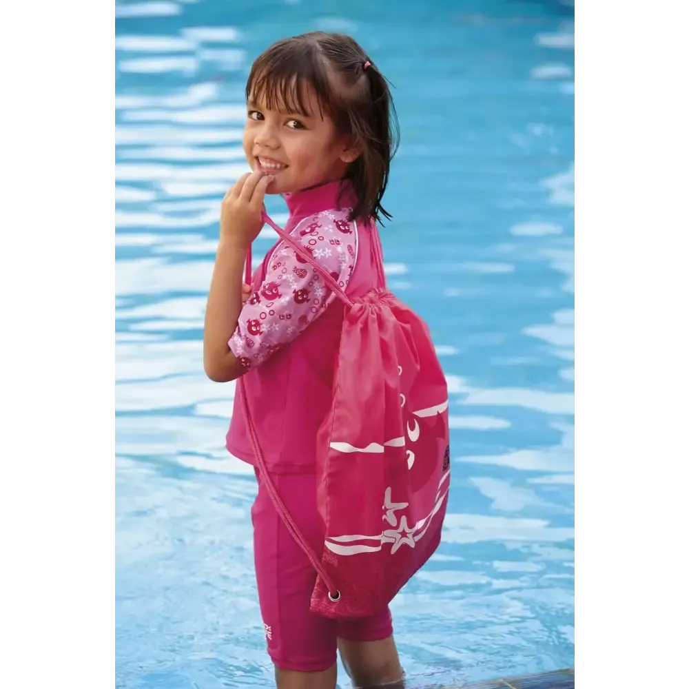 Childrens Drawstring Swimming Bag Pink