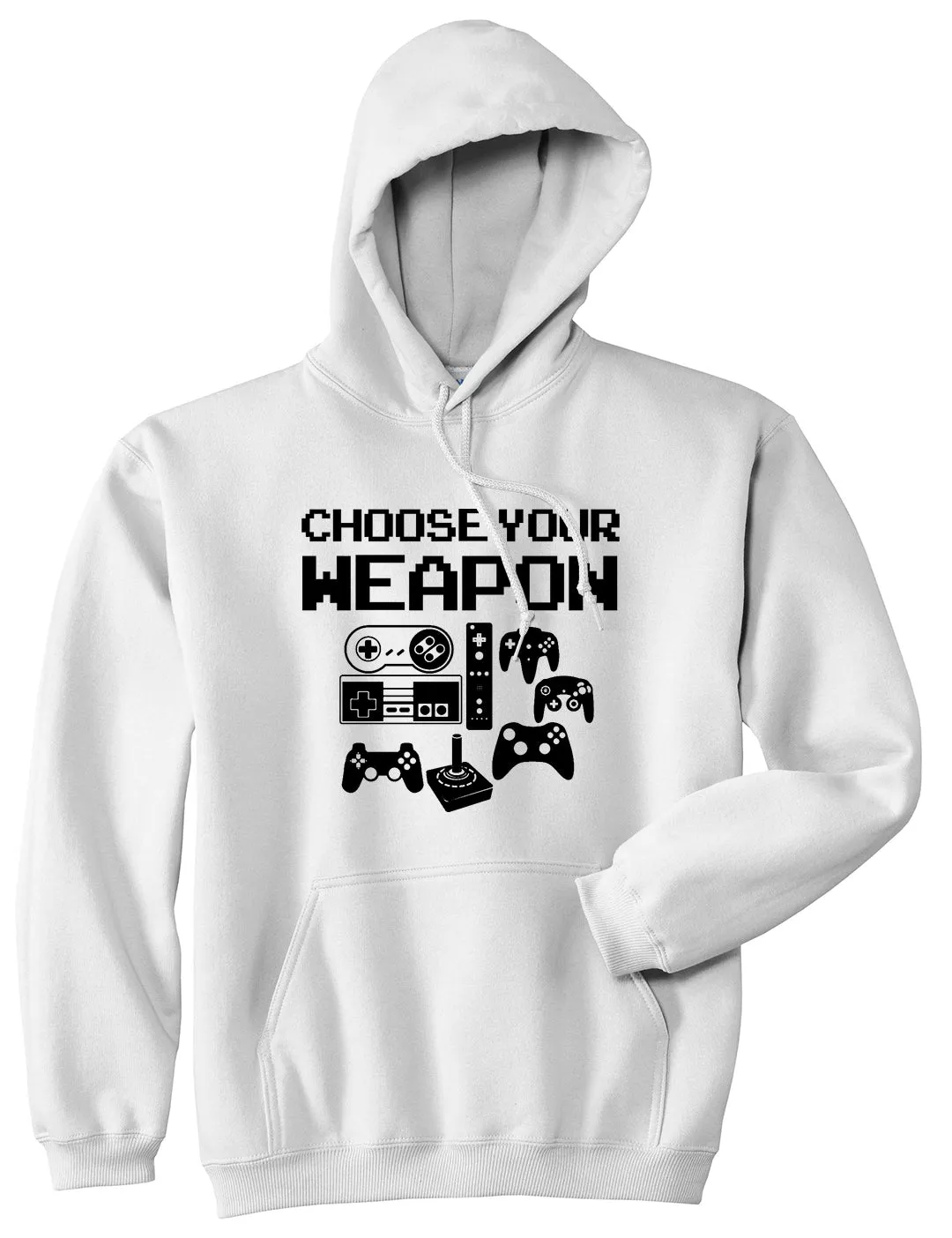 Choose Your Weapon Funny Gamer Mens Pullover Hoodie