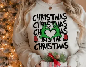 Christmas Heart Crewneck Sweatshirt