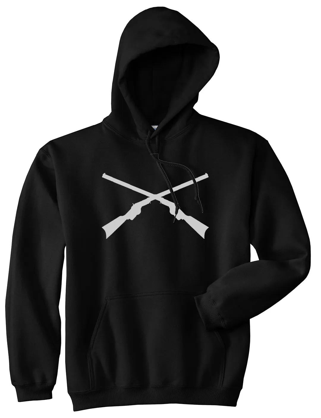 Civil War Guns Crossed Mens Pullover Hoodie