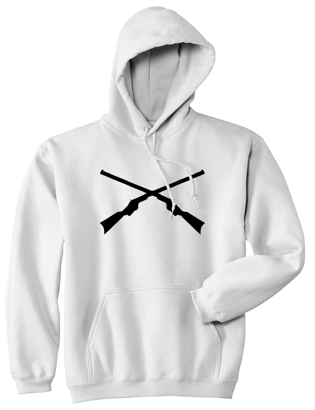 Civil War Guns Crossed Mens Pullover Hoodie