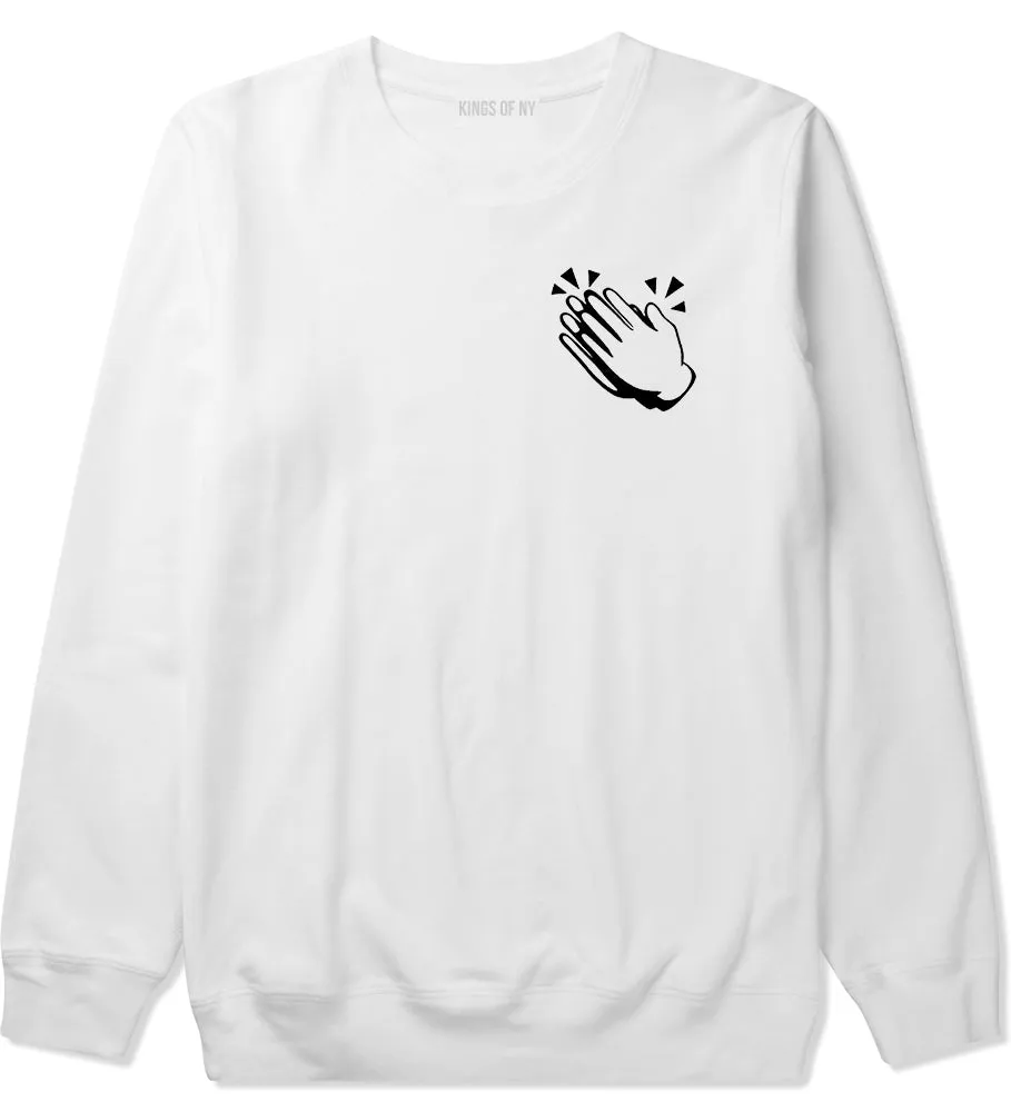 Clapping Hands Chest Mens Crewneck Sweatshirt