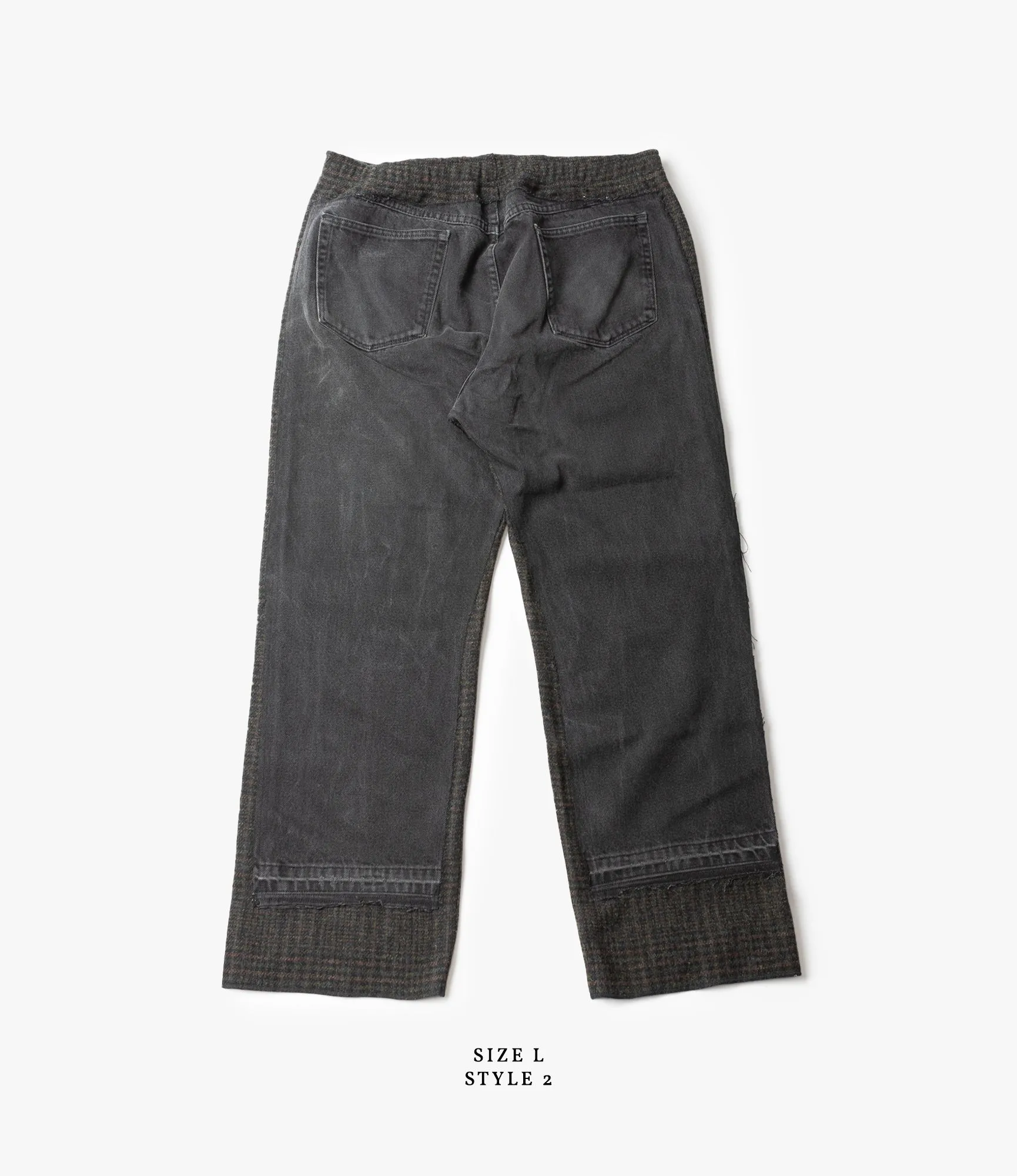 Covered Pant – Black Denim / Charcoal Glen Plaid Wool