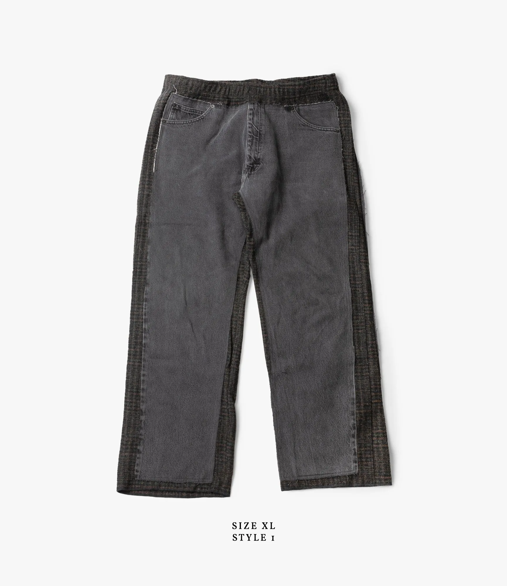 Covered Pant – Black Denim / Charcoal Glen Plaid Wool