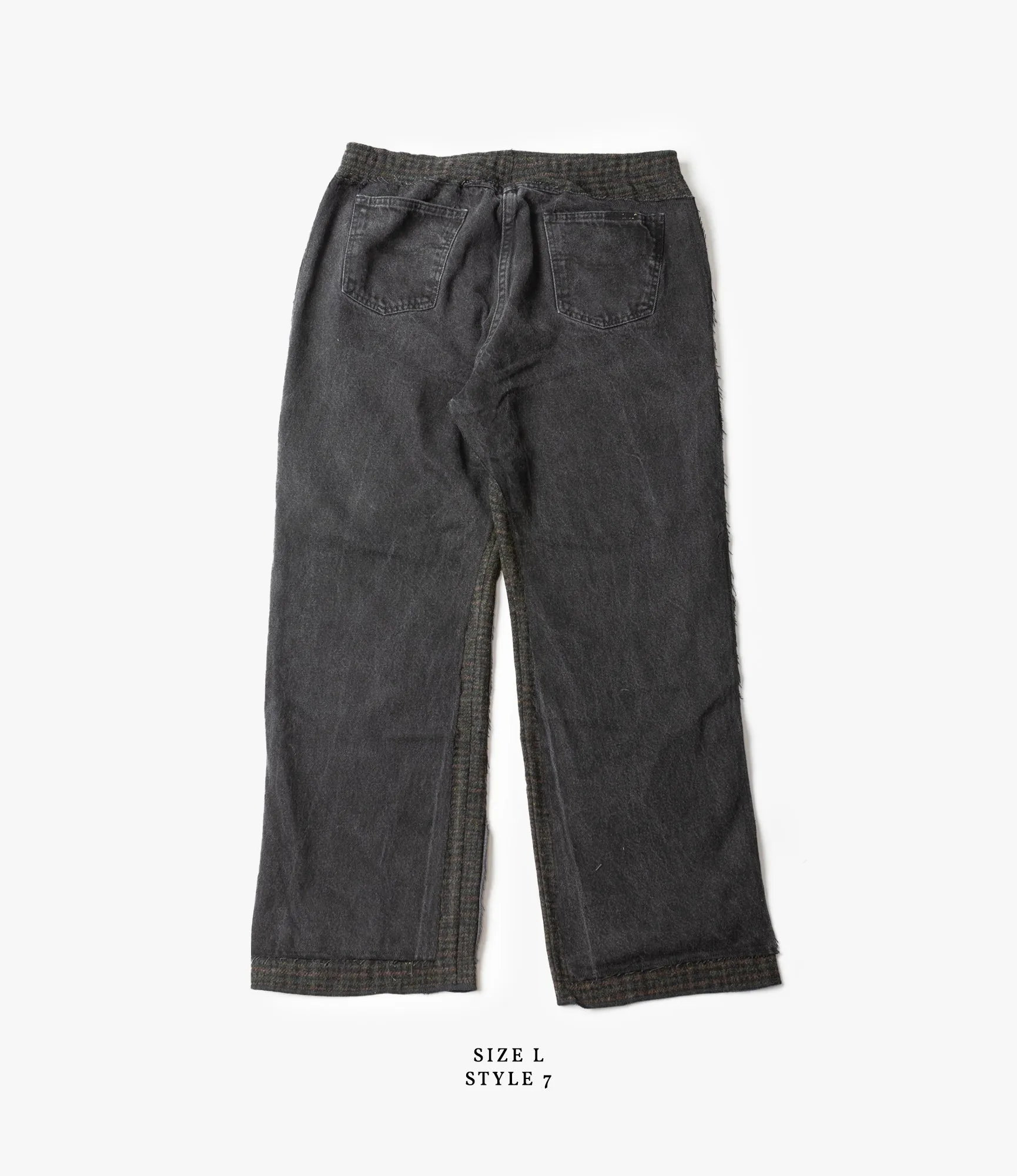 Covered Pant – Black Denim / Charcoal Glen Plaid Wool