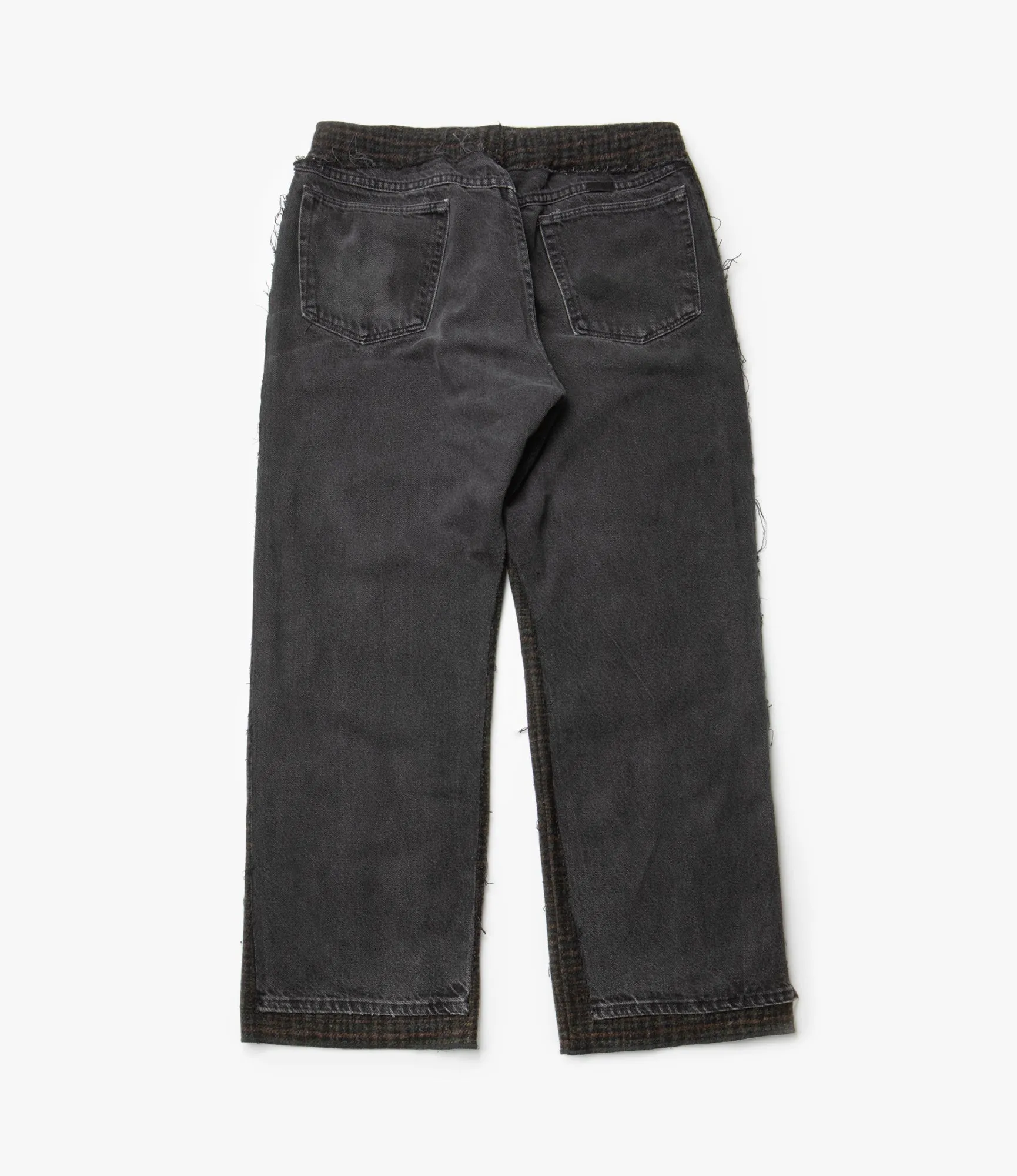 Covered Pant – Black Denim / Charcoal Glen Plaid Wool