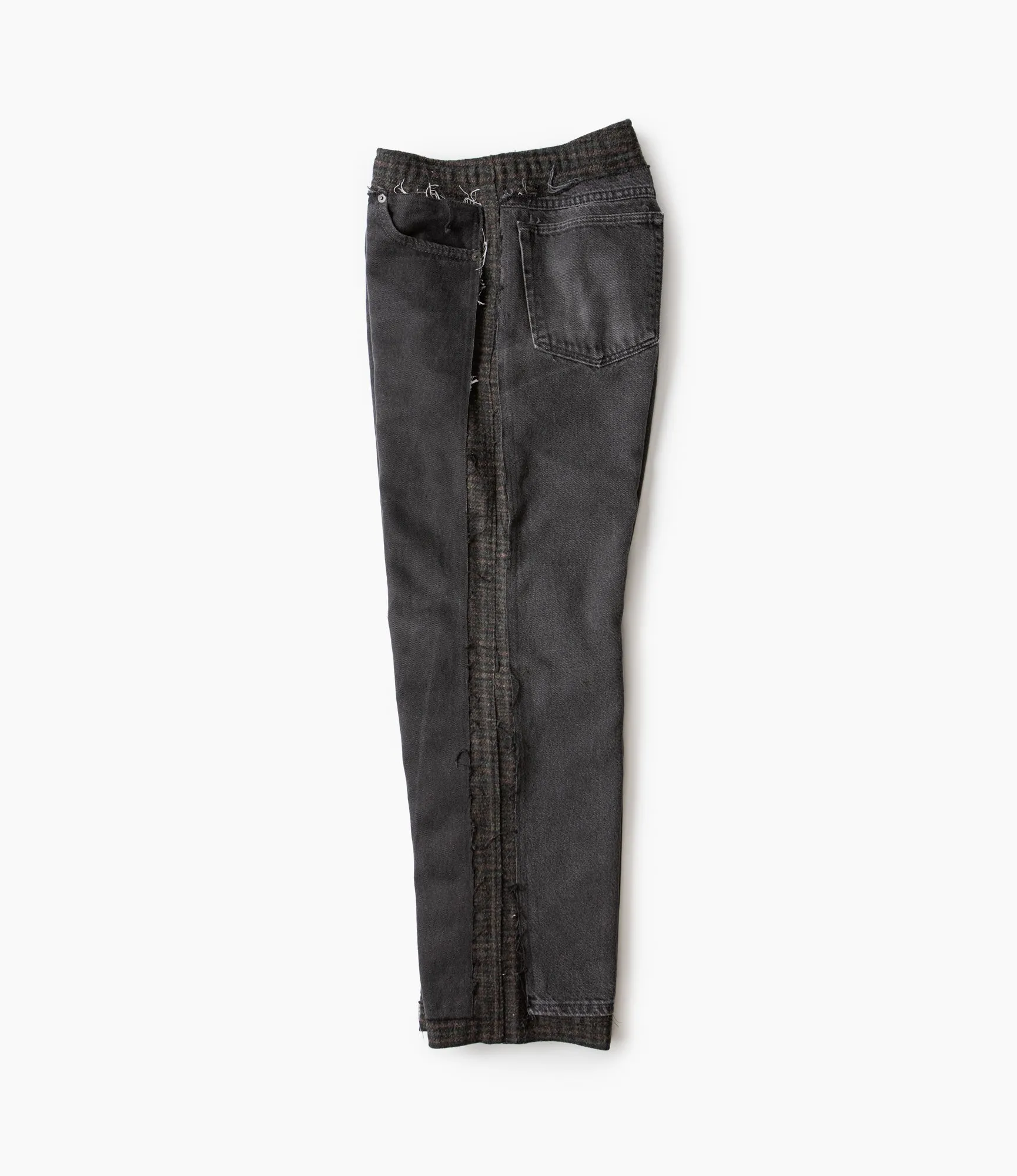 Covered Pant – Black Denim / Charcoal Glen Plaid Wool