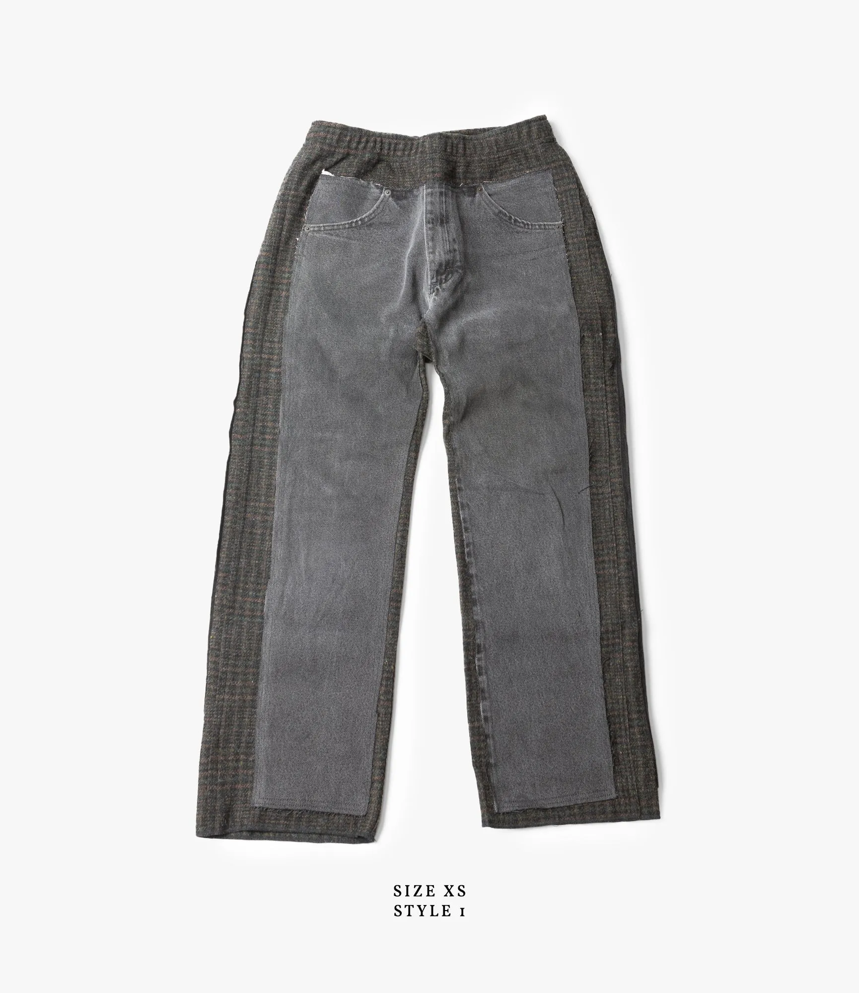 Covered Pant – Black Denim / Charcoal Glen Plaid Wool