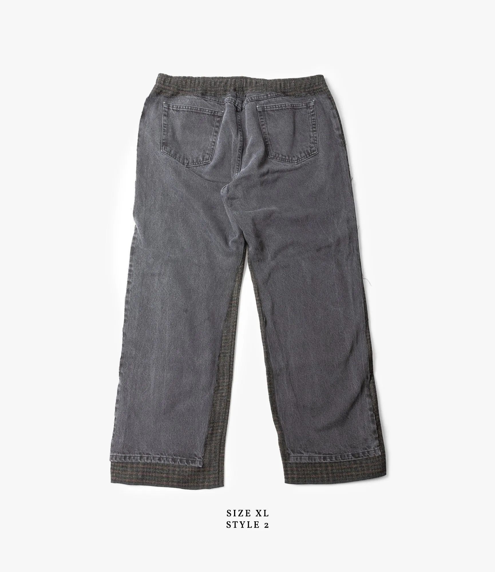 Covered Pant – Black Denim / Charcoal Glen Plaid Wool