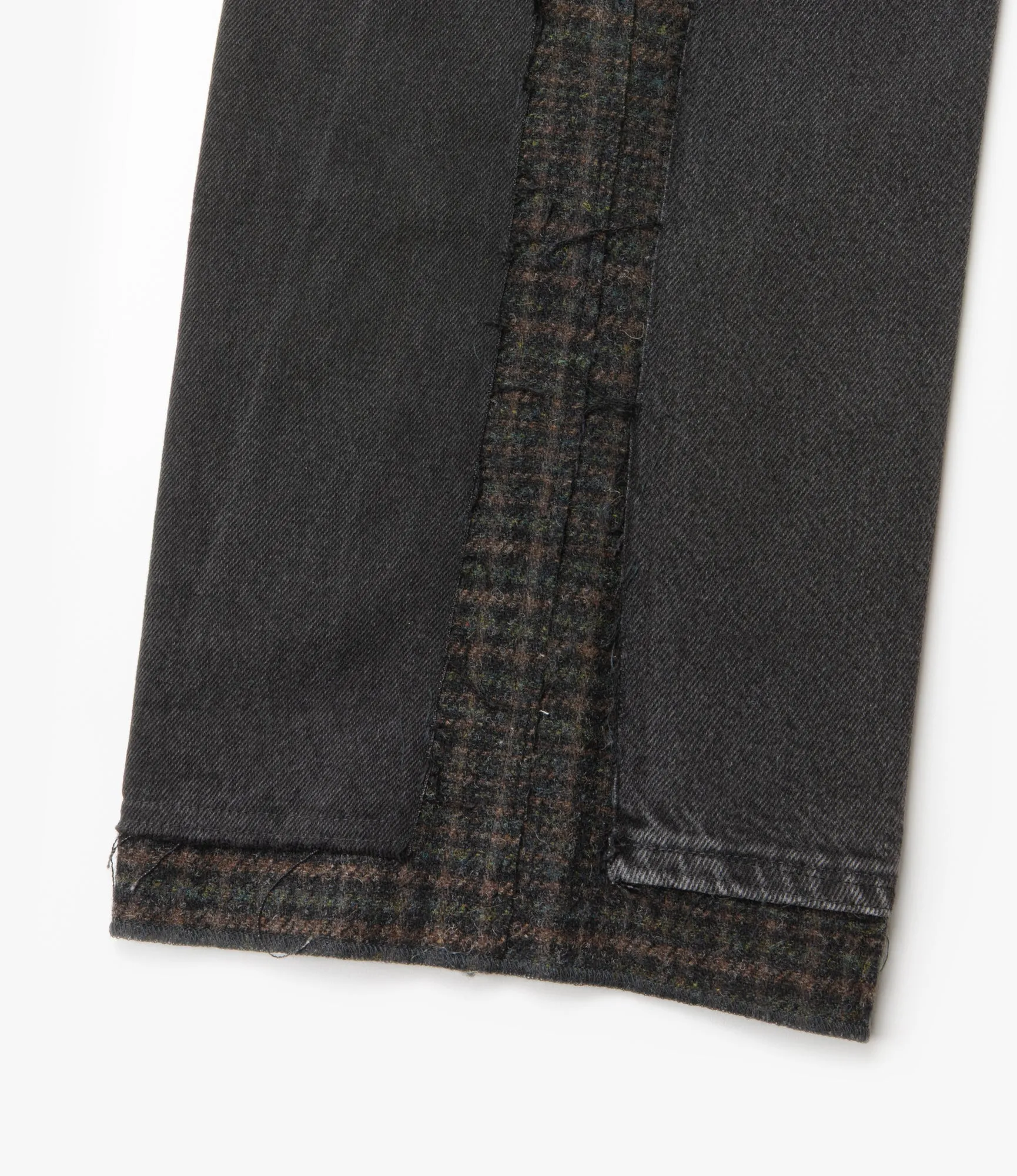 Covered Pant – Black Denim / Charcoal Glen Plaid Wool