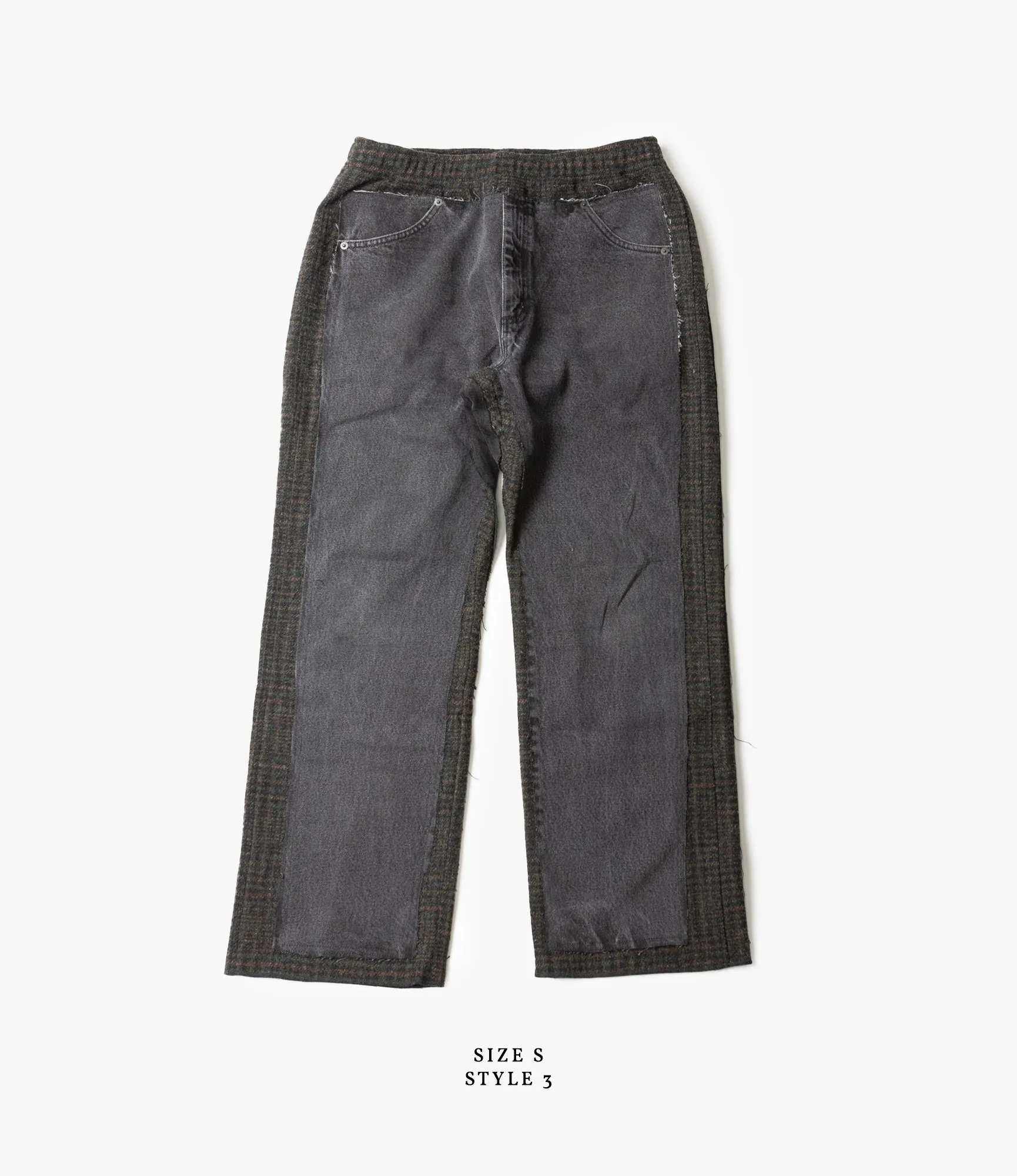 Covered Pant – Black Denim / Charcoal Glen Plaid Wool