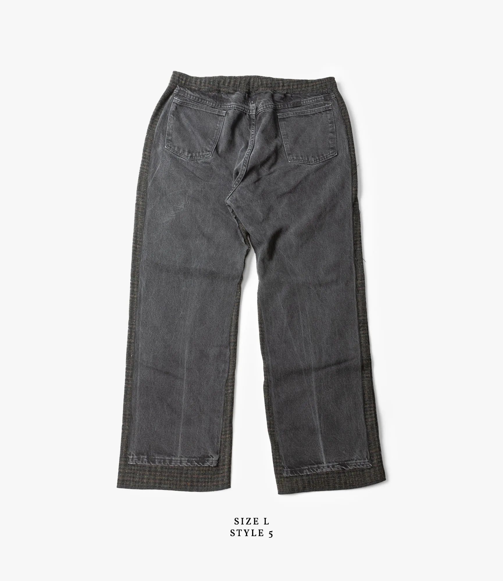 Covered Pant – Black Denim / Charcoal Glen Plaid Wool