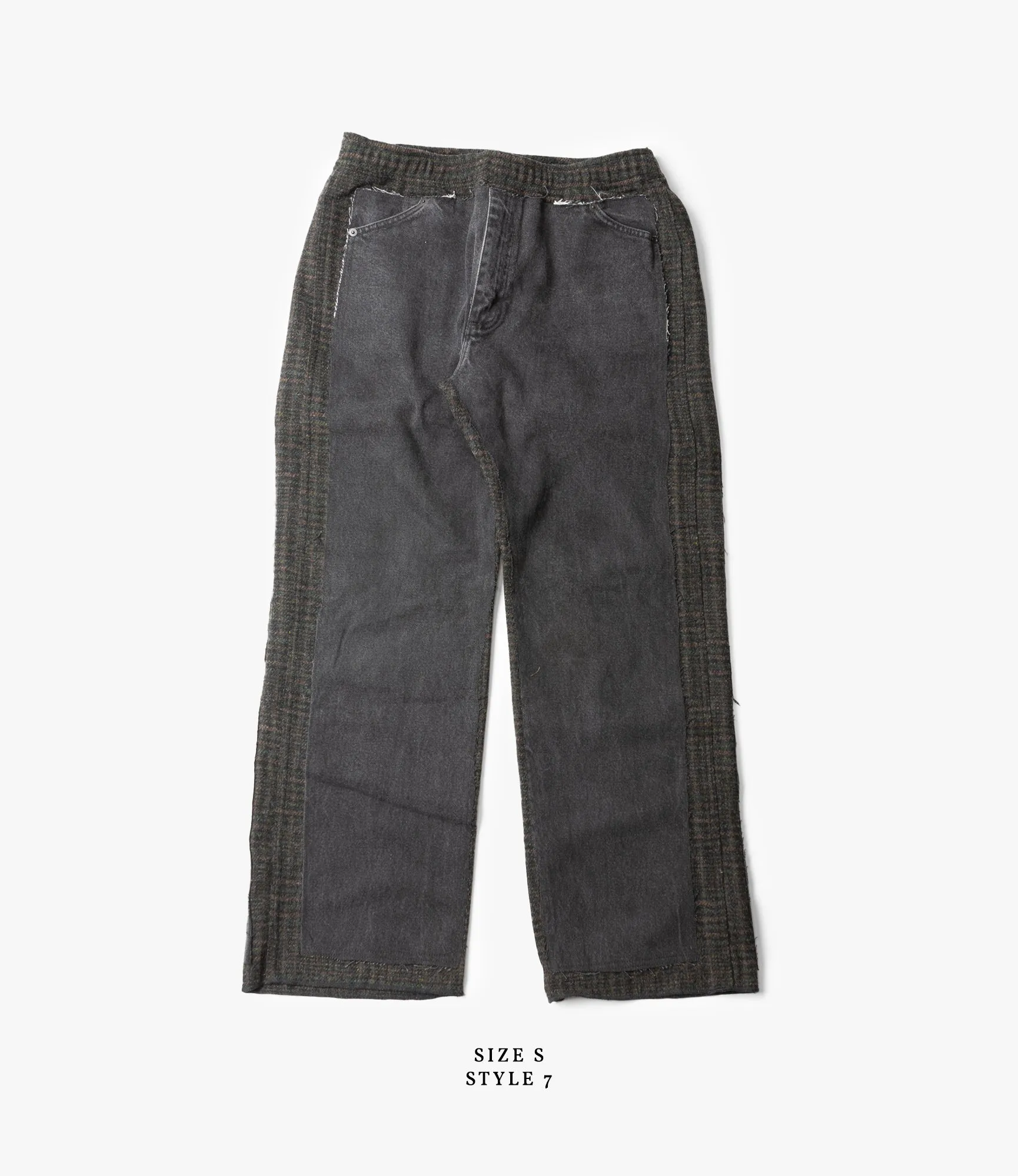 Covered Pant – Black Denim / Charcoal Glen Plaid Wool