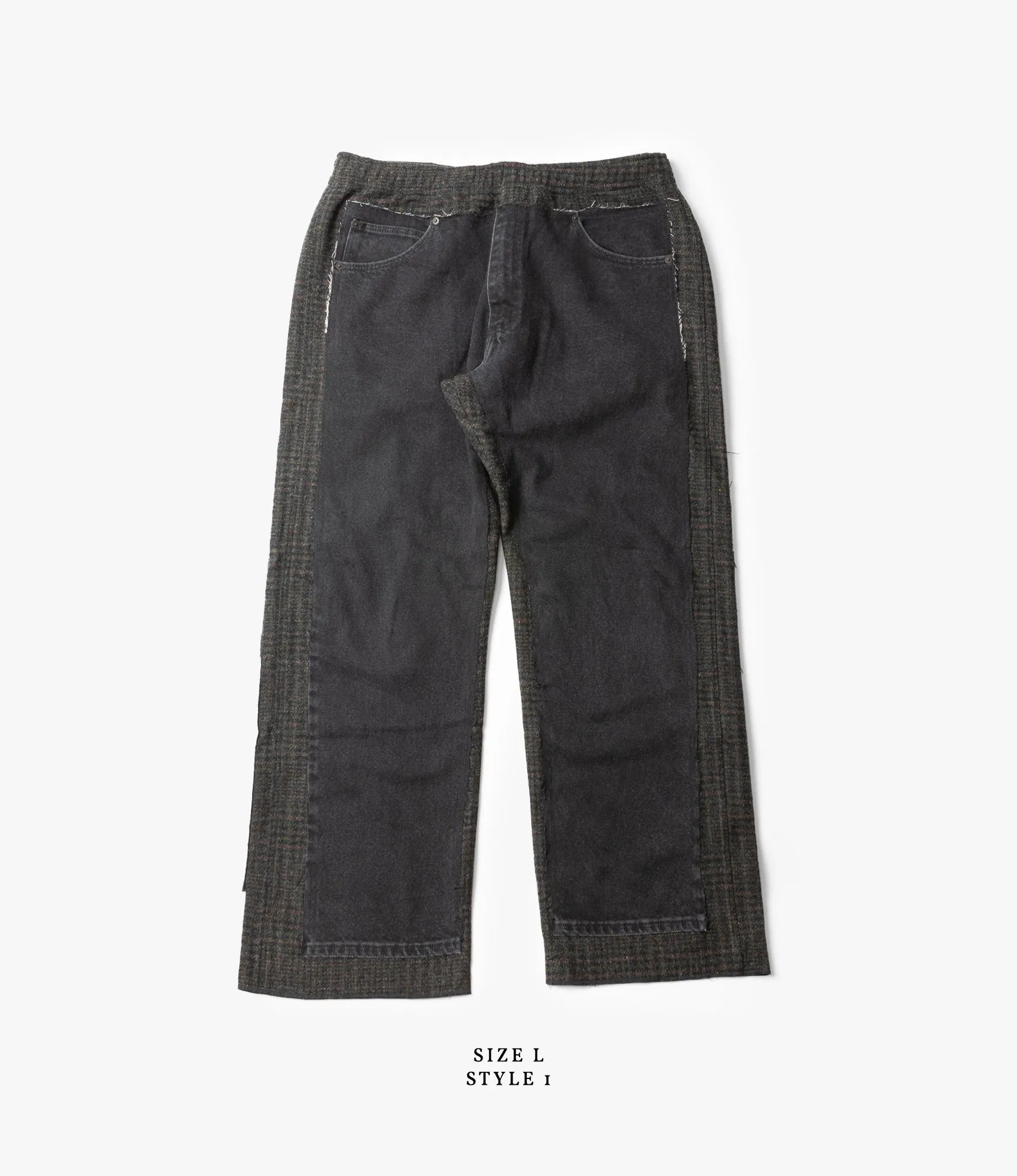 Covered Pant – Black Denim / Charcoal Glen Plaid Wool