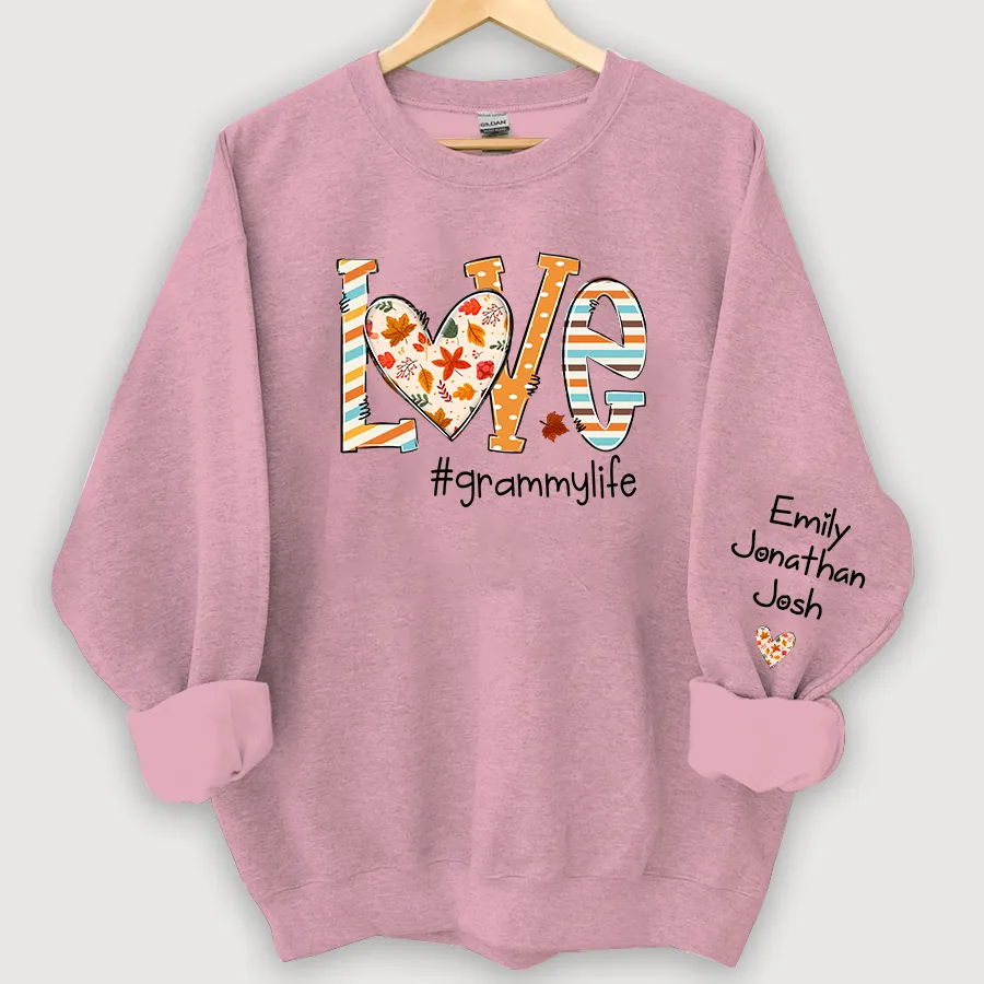 Customized Love Grandmalife Autumn Sweatshirt, Halloween Sweatshirt