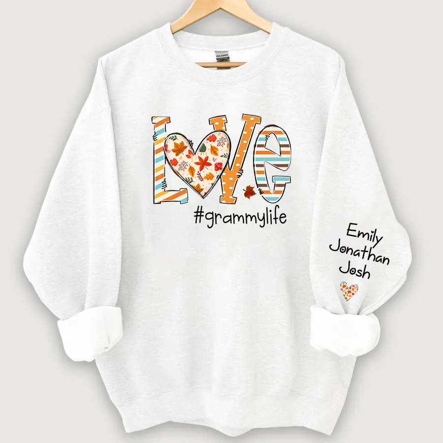 Customized Love Grandmalife Autumn Sweatshirt, Halloween Sweatshirt