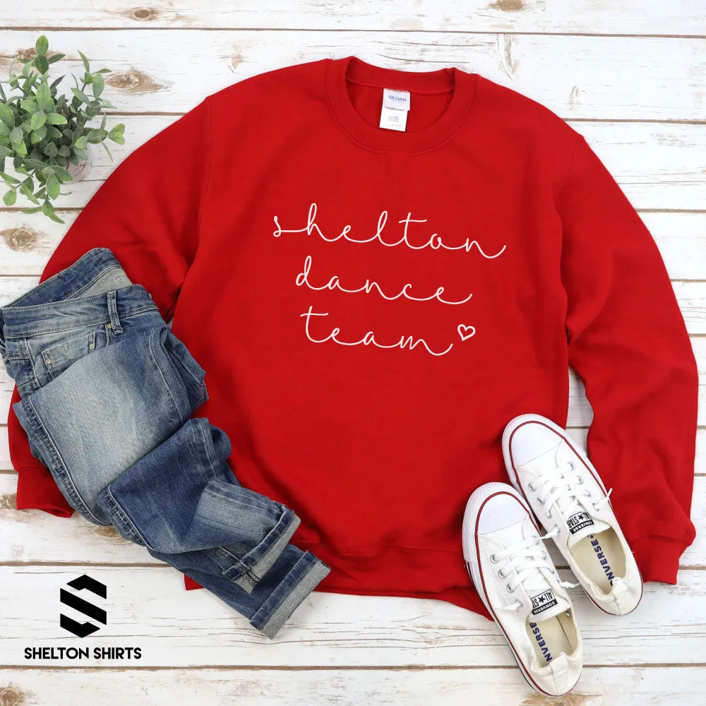 Dance Team with Heart Super Comfy Crew Neck Sweatshirt