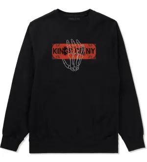 Dead Inside Skeleton Hand Mens Crewneck Sweatshirt