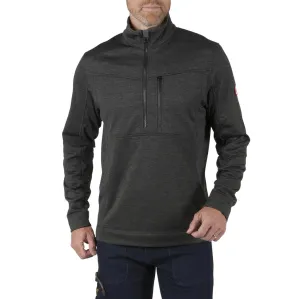 DuraDrive Small/Medium/Large/X-Large/2X-Large/3X-Large 95% Poly 5% Spandex Charcoal 1/4 Zip Top Thermal Worker Sweatshirt