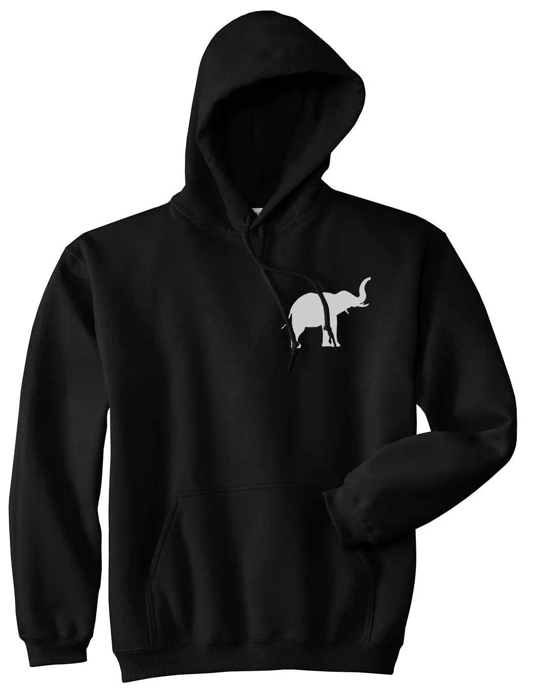 Elephant Animal Chest Mens Pullover Hoodie