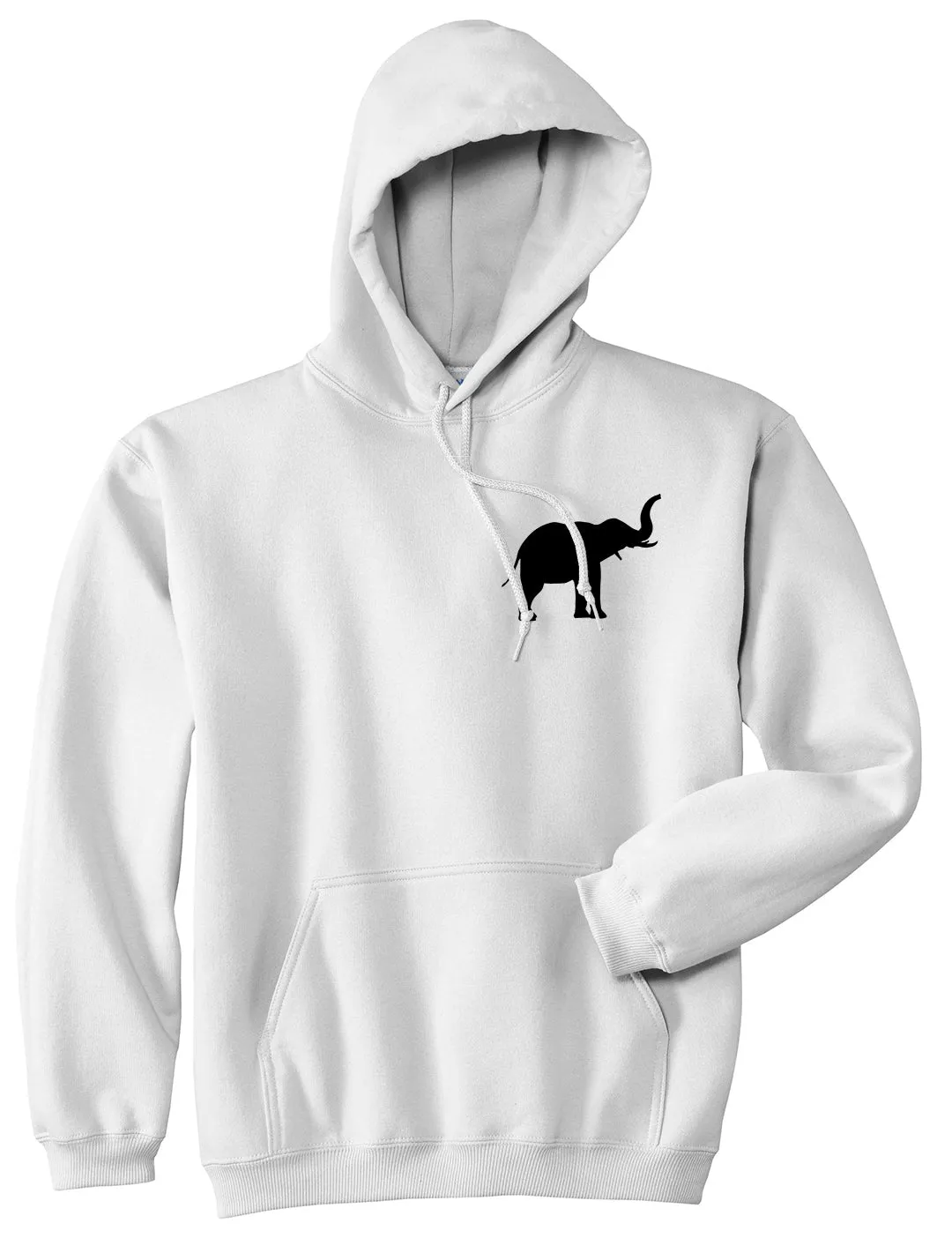 Elephant Animal Chest Mens Pullover Hoodie