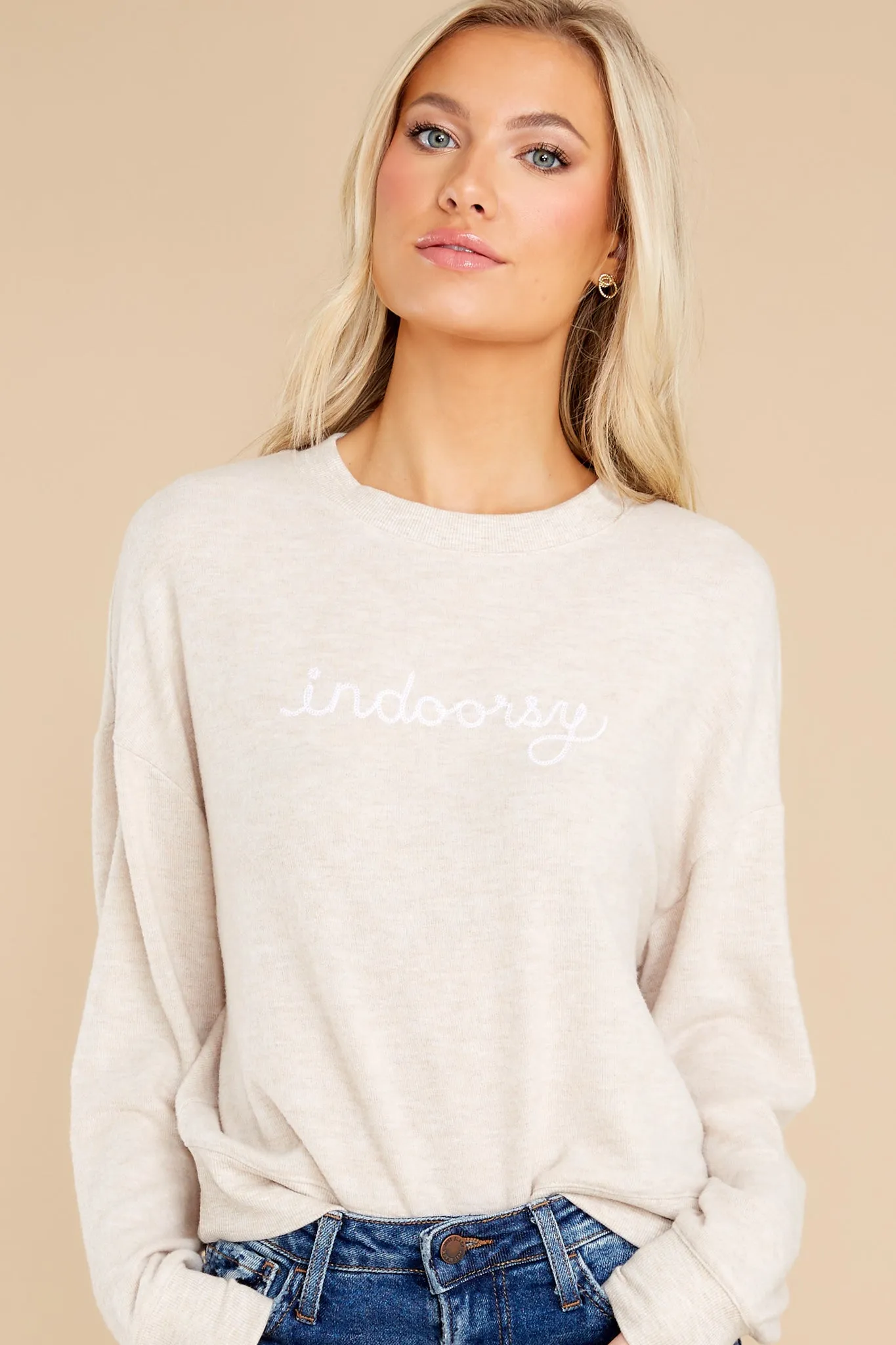 Elle Indoorsy Oatmeal Sweatshirt