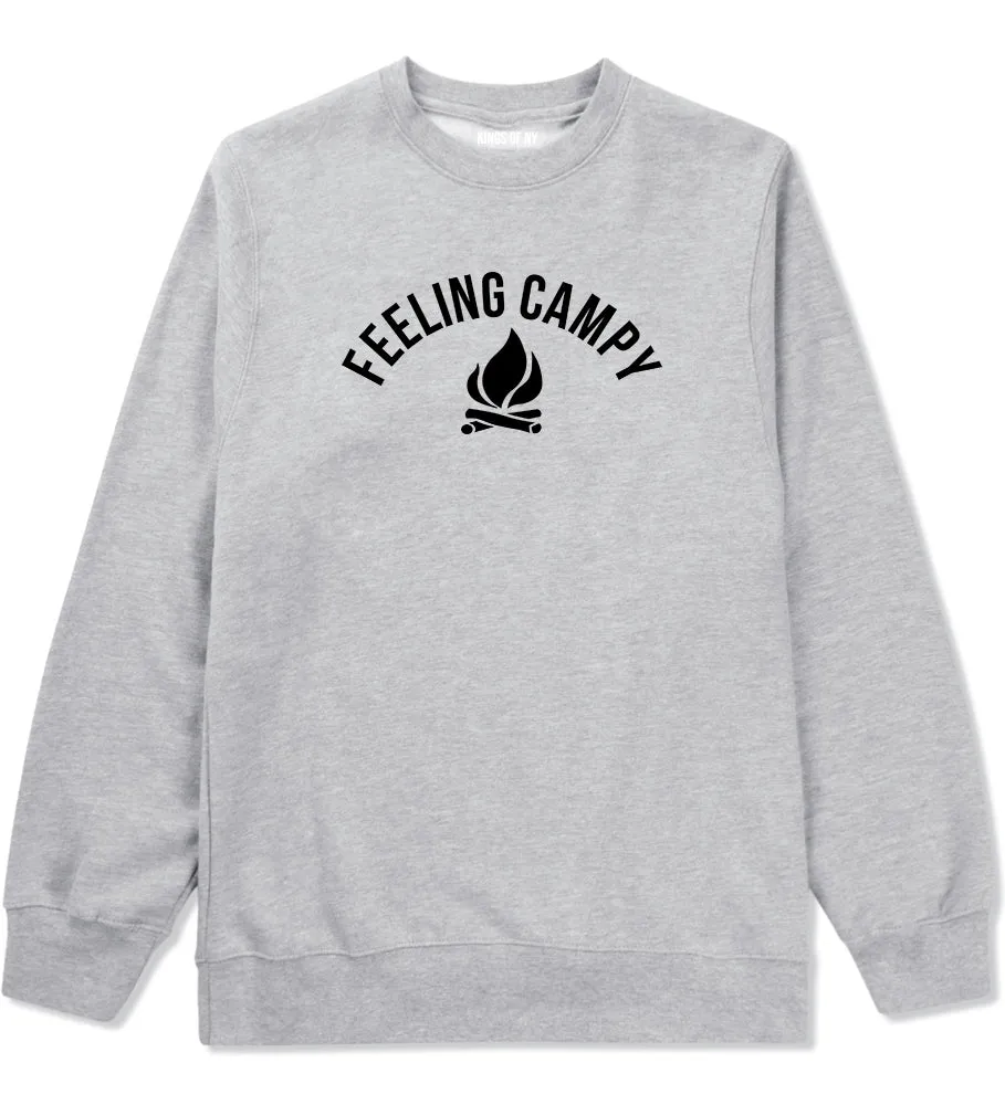 Feeling Campy Camp Fire Outdoor Mens Crewneck Sweatshirt