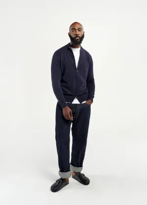 FULL ZIP CARDIGAN | NAVY