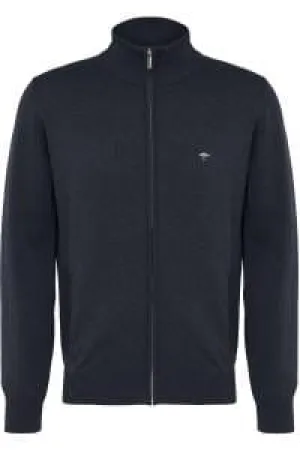 Fynch Hatton -  Full Zip Cardigan, Navy