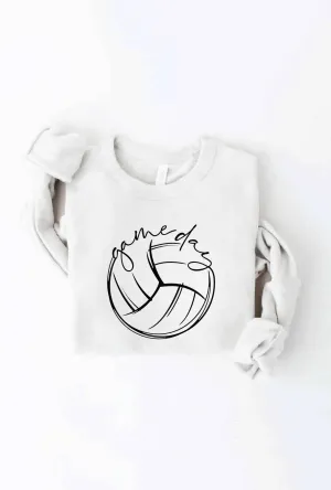 GAMEDAY VOLLEYBALL Vintage White Graphic Sweatshirt