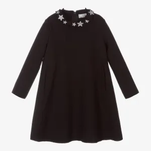 ILG Black Paneled Star Collar Dress