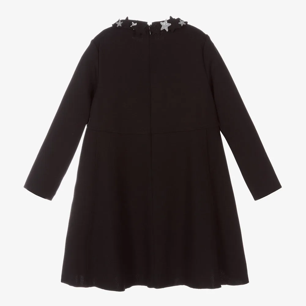 ILG Black Paneled Star Collar Dress