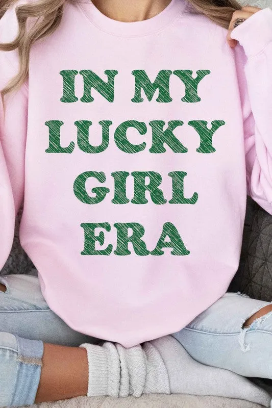 IN MY LUCKY GIRL ERA PATRICK GRAPHIC SWEATSHIRT