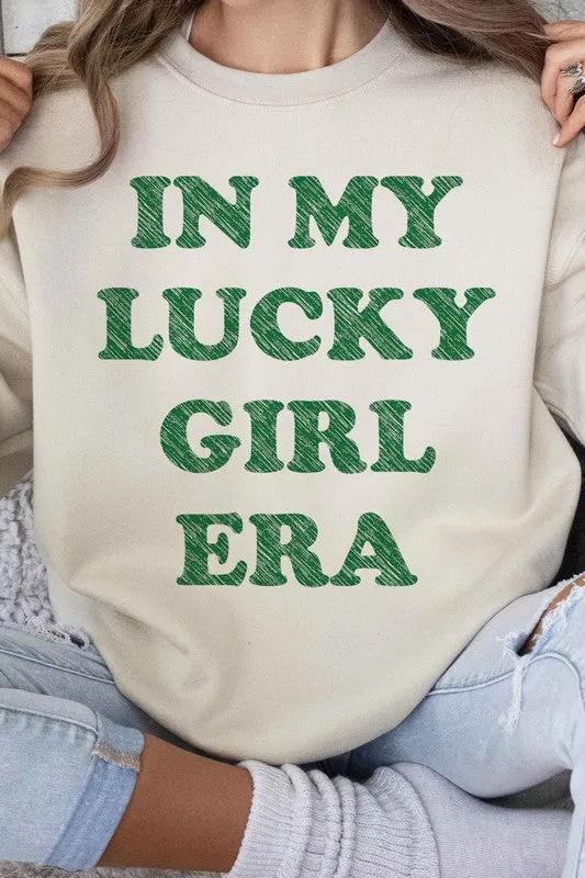 IN MY LUCKY GIRL ERA PATRICK GRAPHIC SWEATSHIRT