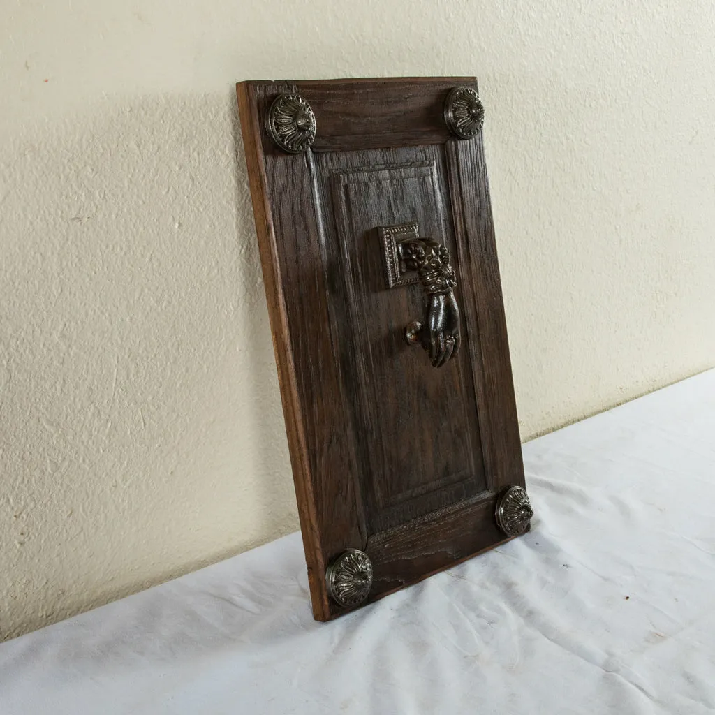 Iron Doorknocker on Oak Backer