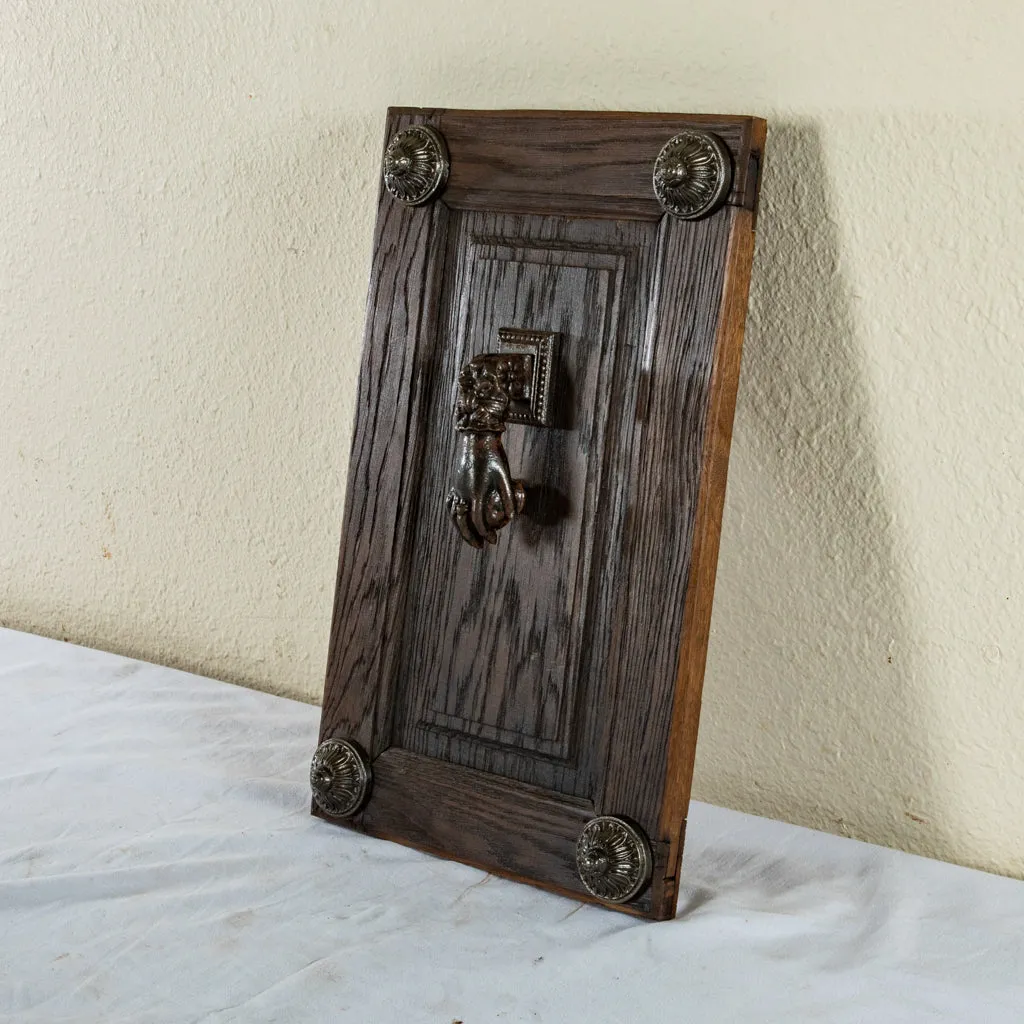 Iron Doorknocker on Oak Backer