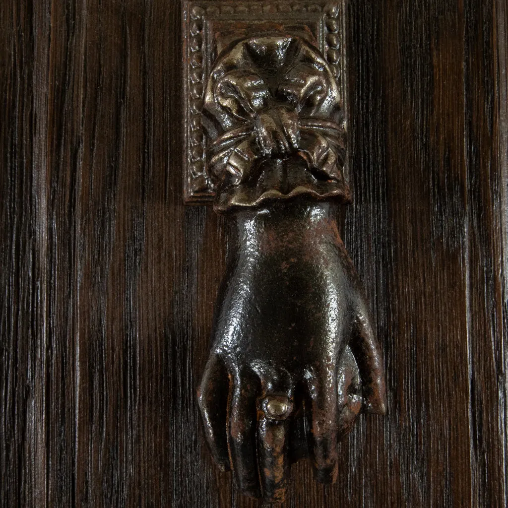 Iron Doorknocker on Oak Backer