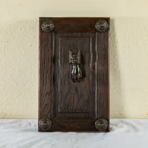 Iron Doorknocker on Oak Backer