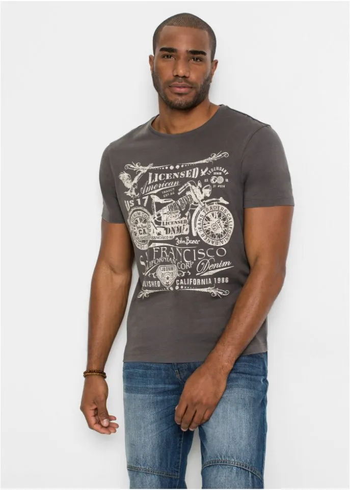 John Baner Jeanswear Print T-Shirt, Gray