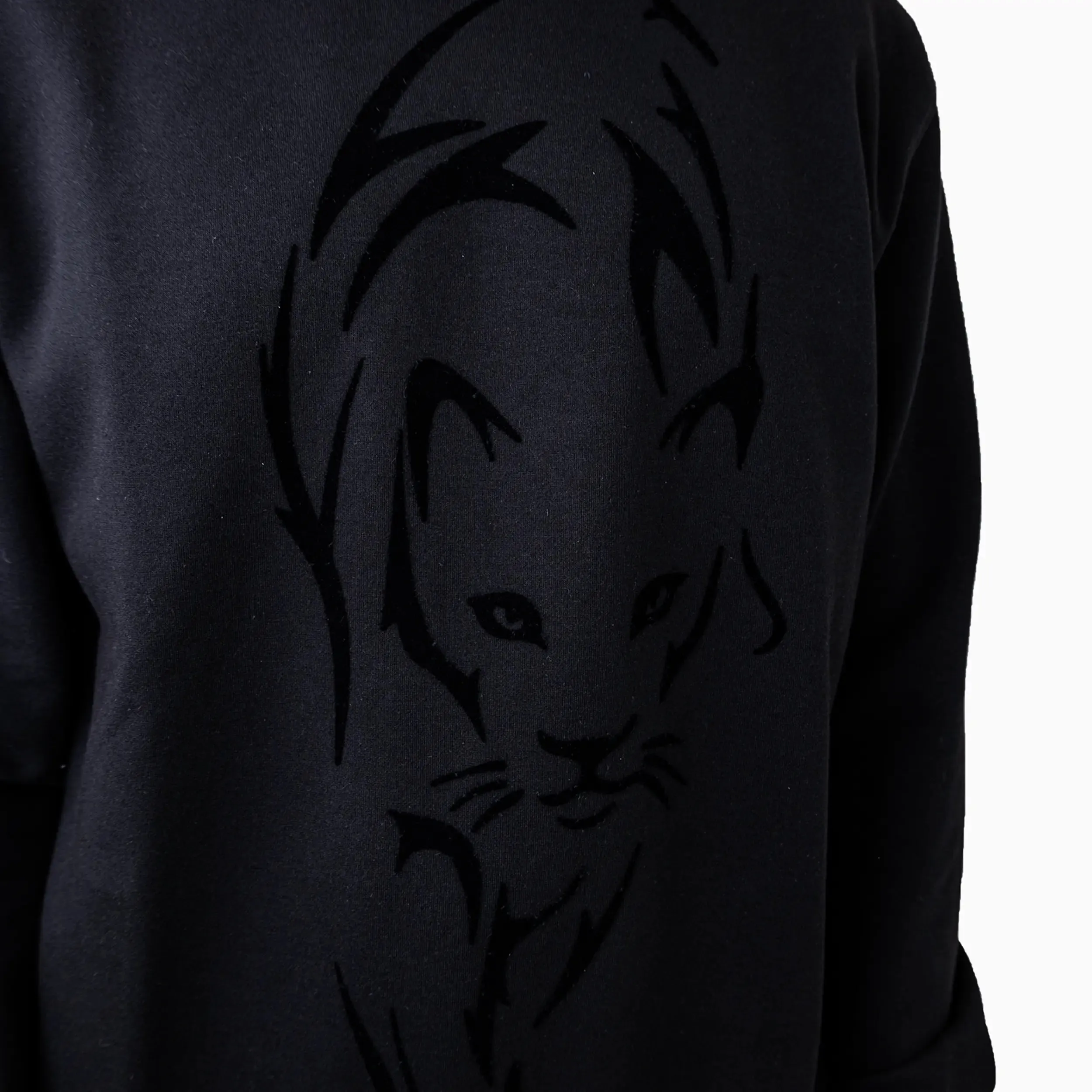 Men's Black Cat Crew Neck Sweatshirt