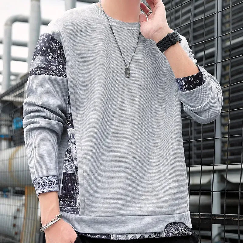 Men's Long Sleeve Sweatshirt Handsome Teenagers