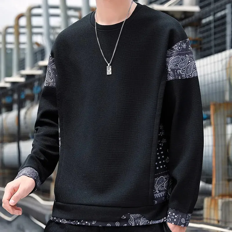 Men's Long Sleeve Sweatshirt Handsome Teenagers